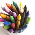 11964   Top view of various crayons in cup