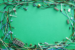 13100   Background of electronic wires