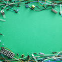 stock image 13100   Background of electronic wires