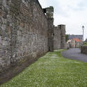 12900   Tourist near wall of Saint Andrews Cathedral