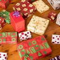 17215   Various Christmas presents on timber floor