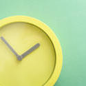 stock image 13484   Modern round minimalist green clock