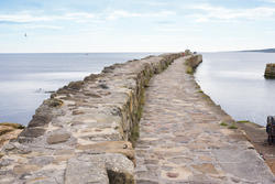 12814   Stone sea wall at St Andrews harbour