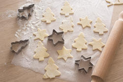 13155   Cooking festive homemade Christmas biscuits