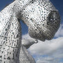 12815   Close up view of one of the Kelpies