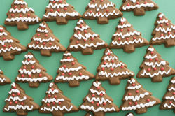 13156   Iced gingerbread cookie background pattern