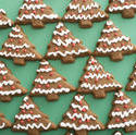 13156   Iced gingerbread cookie background pattern