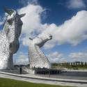 12853   Canal in front of the Kelpies statues