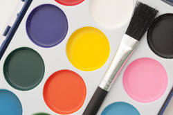 11967   Close up of watercolor paint set