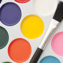 11967   Close up of watercolor paint set