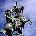 12208   Kit Carson atop the Pioneer Monument Denver Colorado