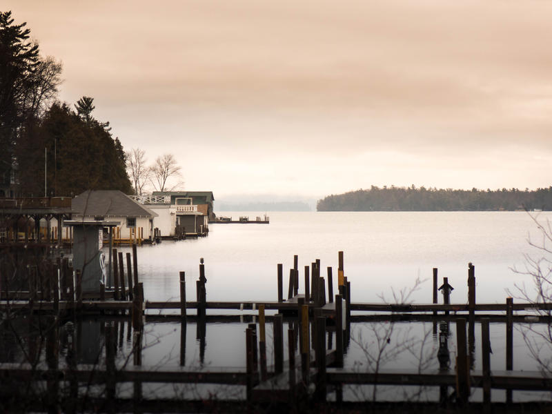 <p>Lake after the rain in rural Vermont in late fall. </p>