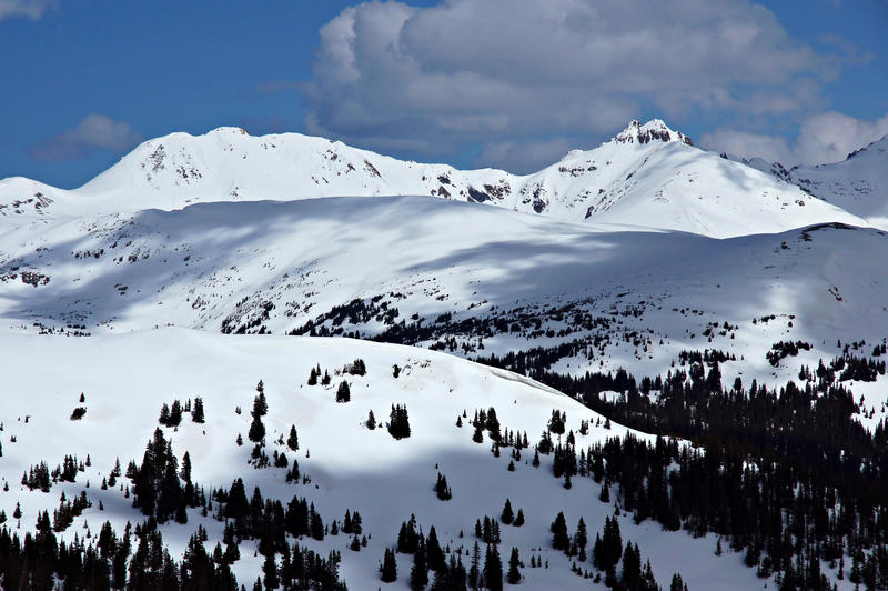 <p>Snowy mountain peaks and clouds can be seen on Colorado&#39;s Loveland Pass as it traverses the Continental Divide.</p>

<p><br />
<a href="http://pinterest.com/michaelkirsh/">http://pinterest.com/michaelkirsh/</a></p>
