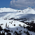 12210   Loveland Pass Snowy Mountain Peaks and Clouds