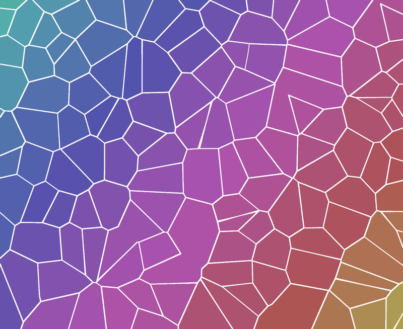 Low poly blue, purple, red and yellow abstract grid for technology or natural backgrounds