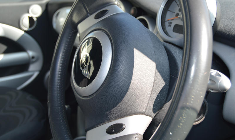 <p>Editorial use: The Steering Wheel of a BMW Mini One</p>
The Steering Wheel of a BMW Mini One