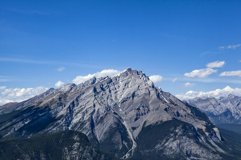 <p>A rugged mountain top shot from Sulphur Mountain near Banff, Alberta, Canada</p>