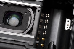 12176   Open Back of 35mm Point and Shoot Camera