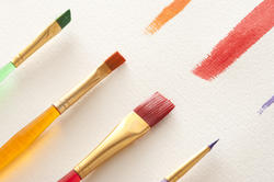 12178   Straight paint strokes with brushes on canvas