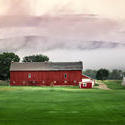 12015   red barn green grass