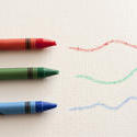 11972   Red, blue and green wax crayons