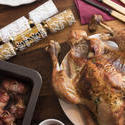 17185   Roast Christmas turkey with bacon rolls