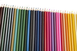 12193   Row of sharp colored pencils