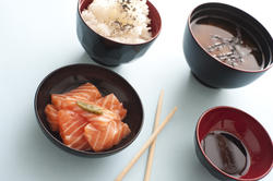 12305   Gourmet fresh raw salmon sashimi