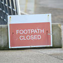 stock image 16989   Sign   Footpath closed