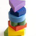 11942   Stack of colorful bricks in basic shapes