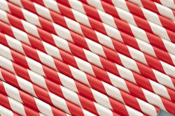 12688   Closely packed red and white straw background
