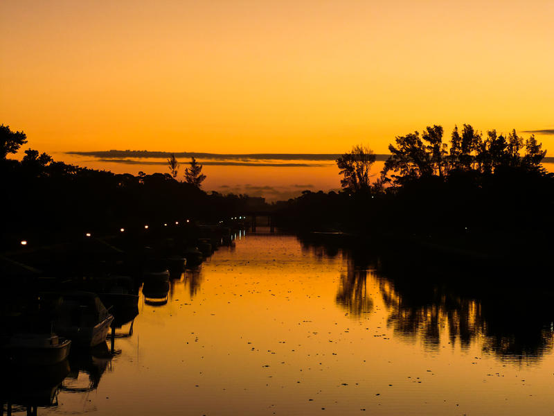 <p>Deerfield Beach Florida sunrise from the Hilsboro Canal bridge.</p>
Hillsborough Canal
