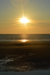 17035   Golden sunset on a UK beach