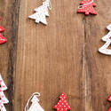 stock image 13165   Wooden Christmas tree decoration frame