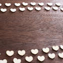 13092   Double white heart frame on textured wood