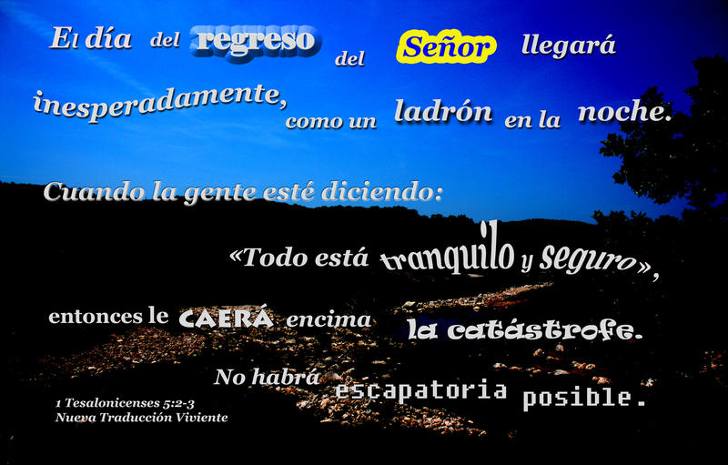 <p>Night with lighted landscape and Bible verse about Jesus´ return</p>
Night with lighted landscape and Bible verse about Jesus´ return