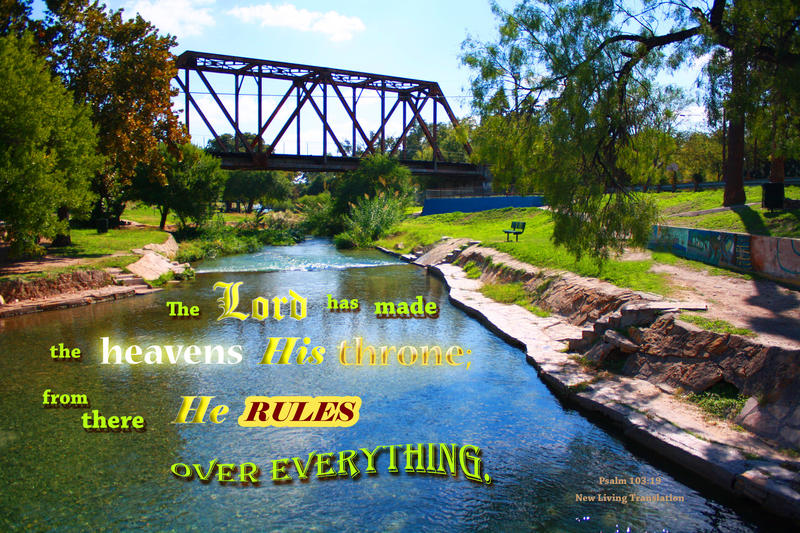 <p>Creek running through a park with a railroad bridge in the background</p>
Creek running through a park with a railroad bridge in the background