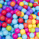 17842   Full frame background of brightly colored balls