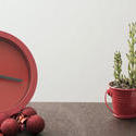 17275   Christmas countdown wit festive red clock