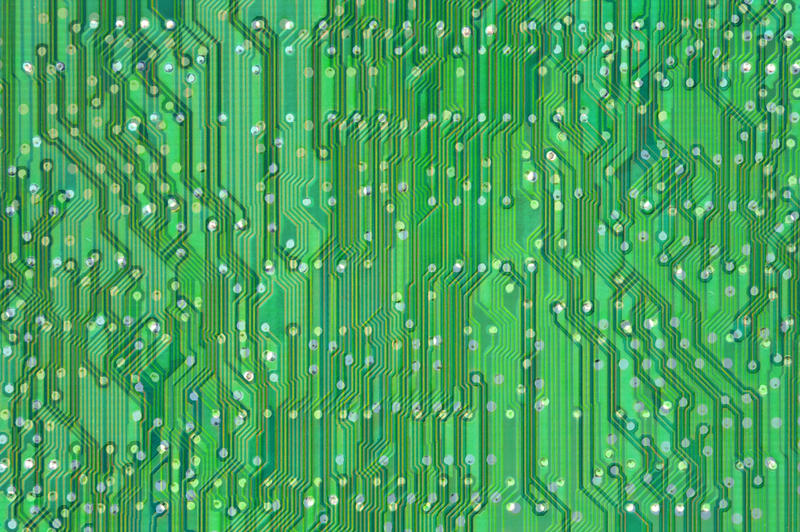 overlapped graphic background composed of electronic circuit tracks forming vertical lines