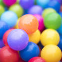 17800   Close up on a heap of colorful plastic balls