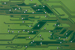 17753   Electronics backdrop of green printed circuit