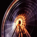 17805   Long exposure, night time shot of ferris wheel