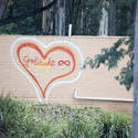 stock image 17408   Hand drawn heart with word Gratitude on wall