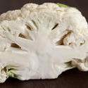 17239   Cauliflower cut in half in close up