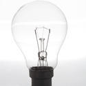 17853   Unlit incandescent lightbulb on white background