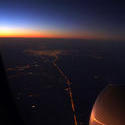 17738   City lights and sunset from the plane