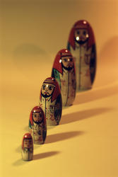 17876   Set of separated Russian Babushka nesting dolls