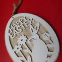 17373   Happy Easter pendant on red background