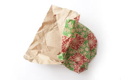 17289   Crumpled piece of used Christmas wrapping paper